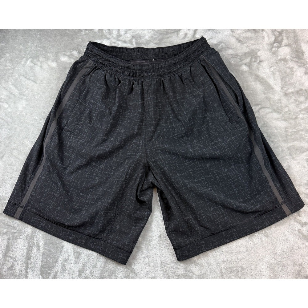 Lululemon Men's Run Response Shorts 9" Black and Gray Medium Lined